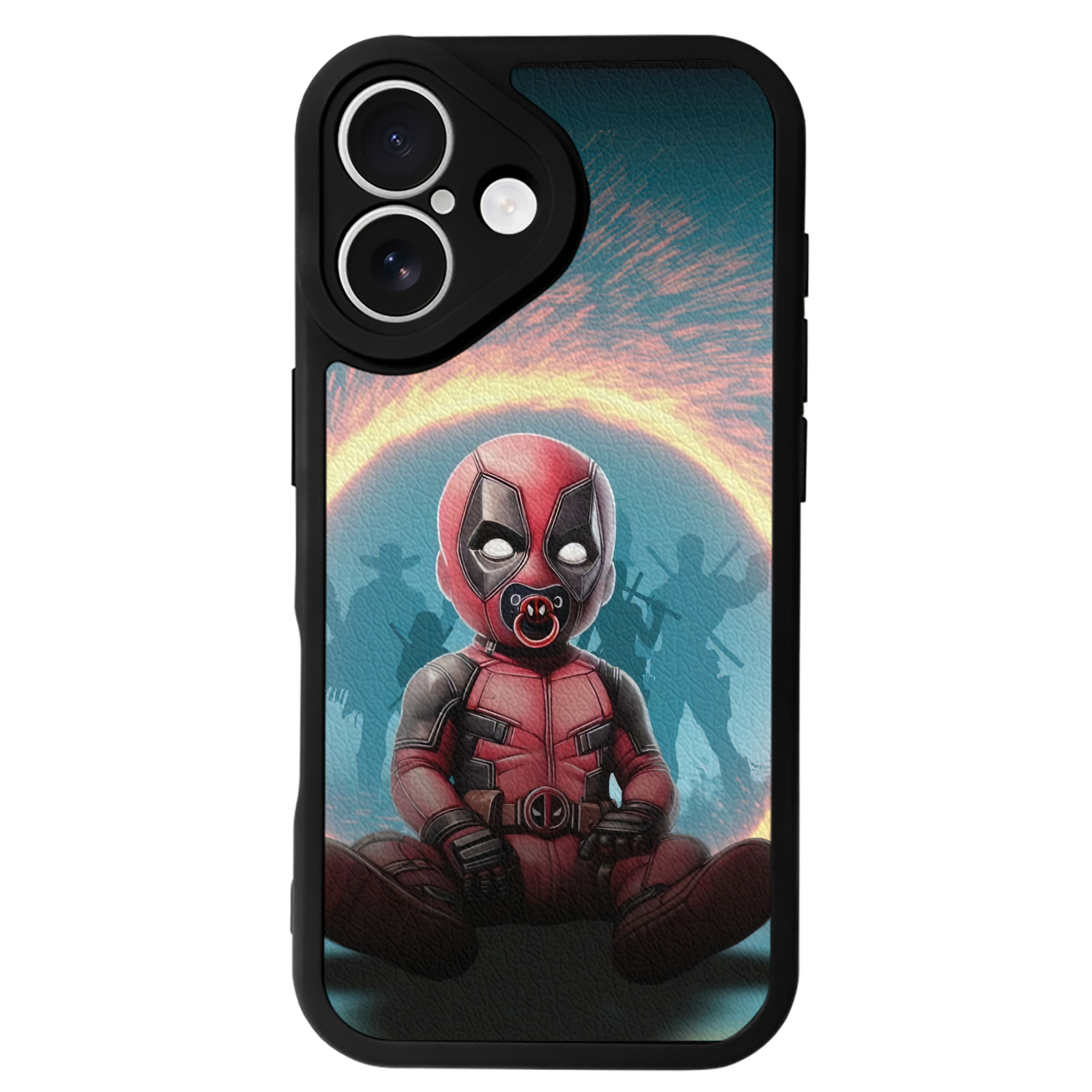 （画像用） Deadpool デッドプール 【iPhone 16シリーズ対応】シリコンスマホケース（レザー調） 材質：シリコン